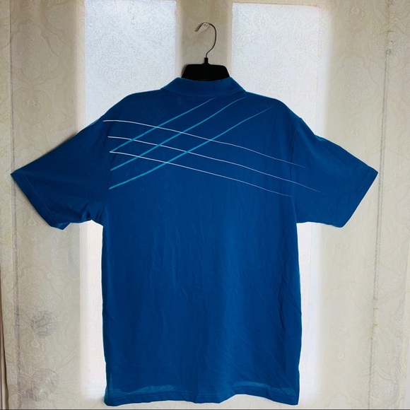 Oakley Blue Golf Polo Back Graphic SZ L - Picture 2 of 5